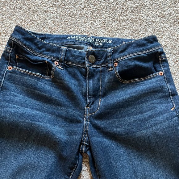 American Eagle 6 Regular Dark Wash Blue Super Skinny Jeans - Picture 4 of 6